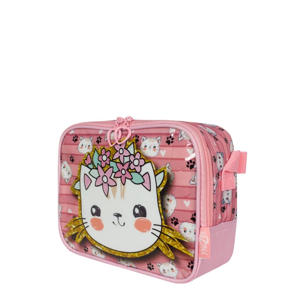 Lancheira Gatinha Infantil Luxcel Rosa 2