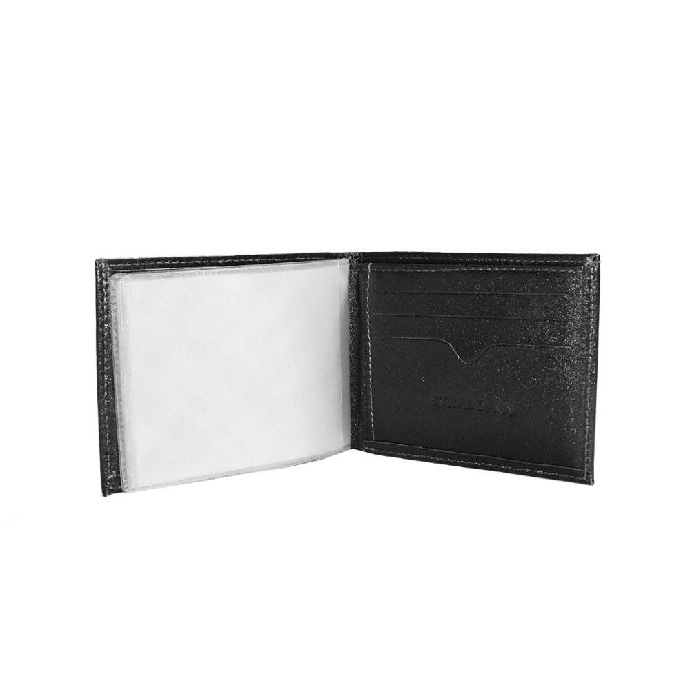 Carteira Masculina Couro Casual Slim Stradda Preto 2