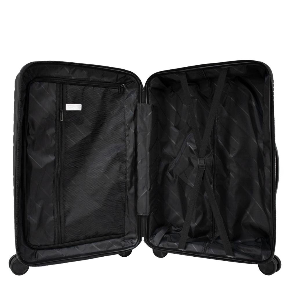 Mala de Viagem Grande 32 Kg Polipropileno Rodas Giro 360° Chicago Day By Day Preto 5