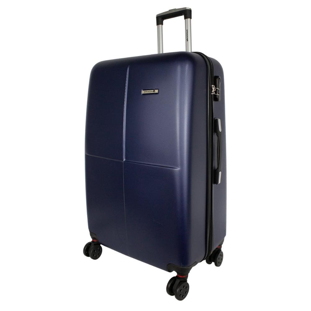 Mala de Viagem Grande 32kg Rígida Rodas Giro 360° Verona Stradda Azul Marinho 2