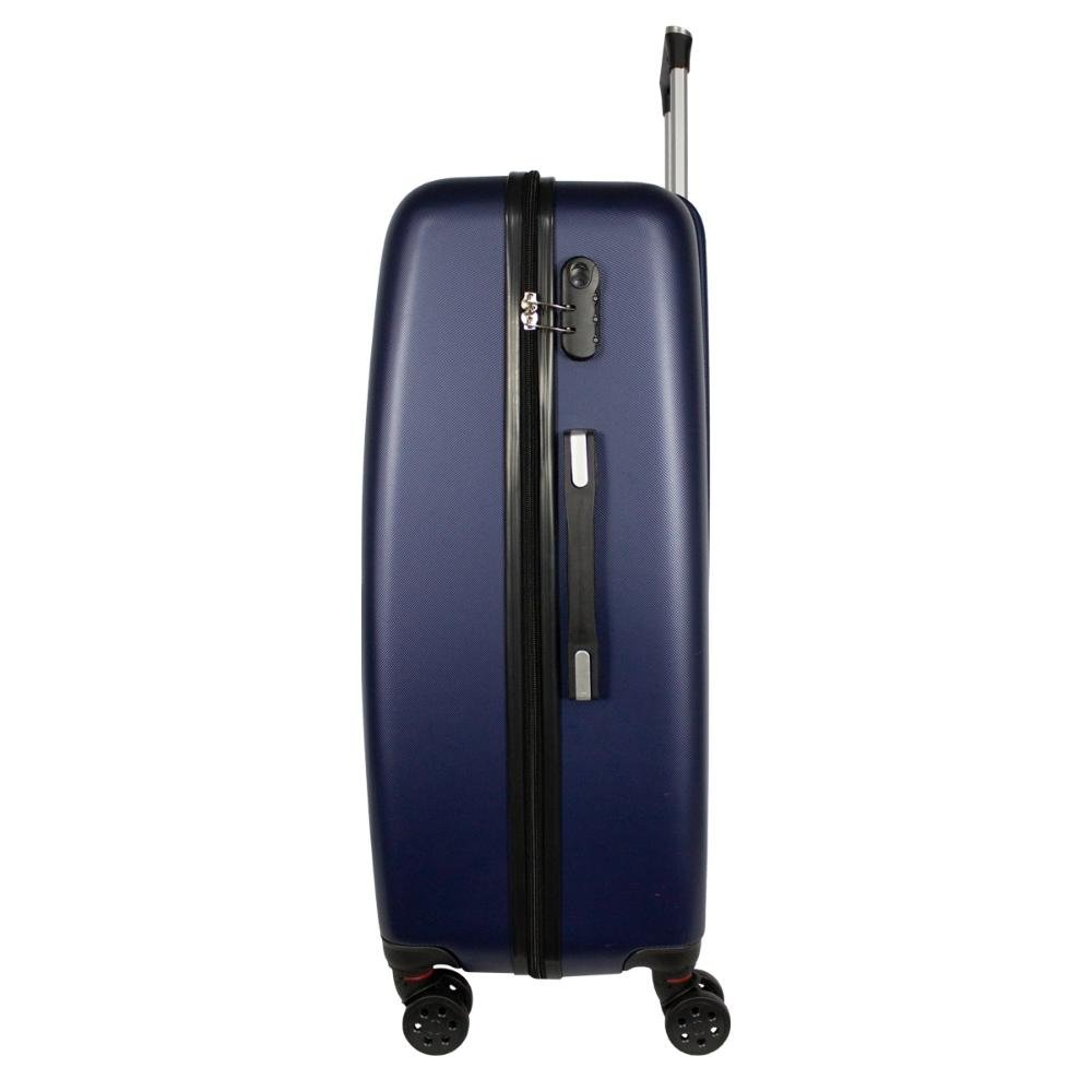 Mala de Viagem Grande 32kg Rígida Rodas Giro 360° Verona Stradda Azul Marinho 3