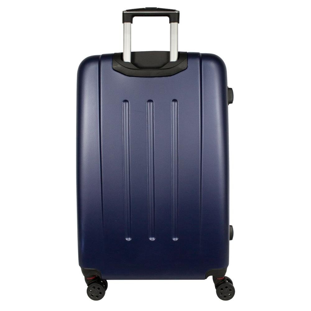 Mala de Viagem Grande 32kg Rígida Rodas Giro 360° Verona Stradda Azul Marinho 4
