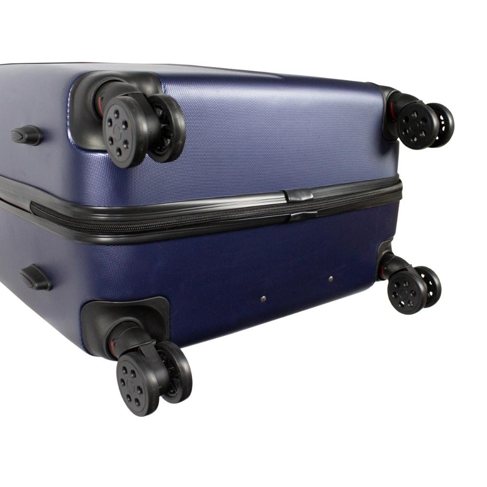 Mala de Viagem Grande 32kg Rígida Rodas Giro 360° Verona Stradda Azul Marinho 6