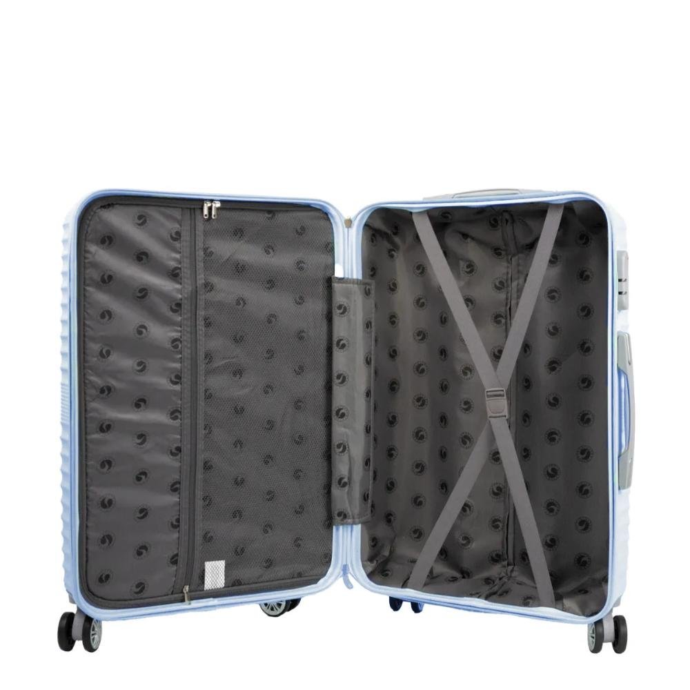 Mala Grande 32kg Rígida Rodas Giro 360º Hamburgo Stradda  Azul Claro 12