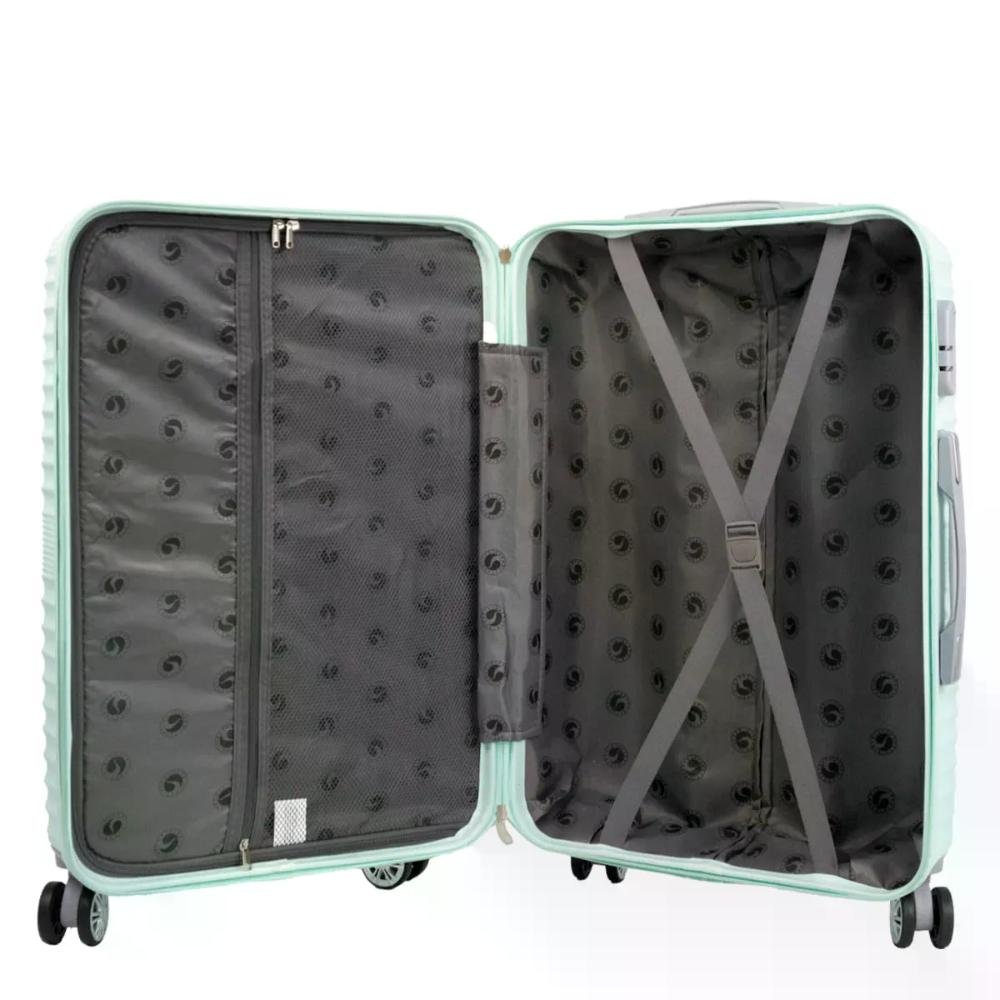 Mala Grande 32kg Rígida Rodas Giro 360º Hamburgo Stradda  Azul Claro 5