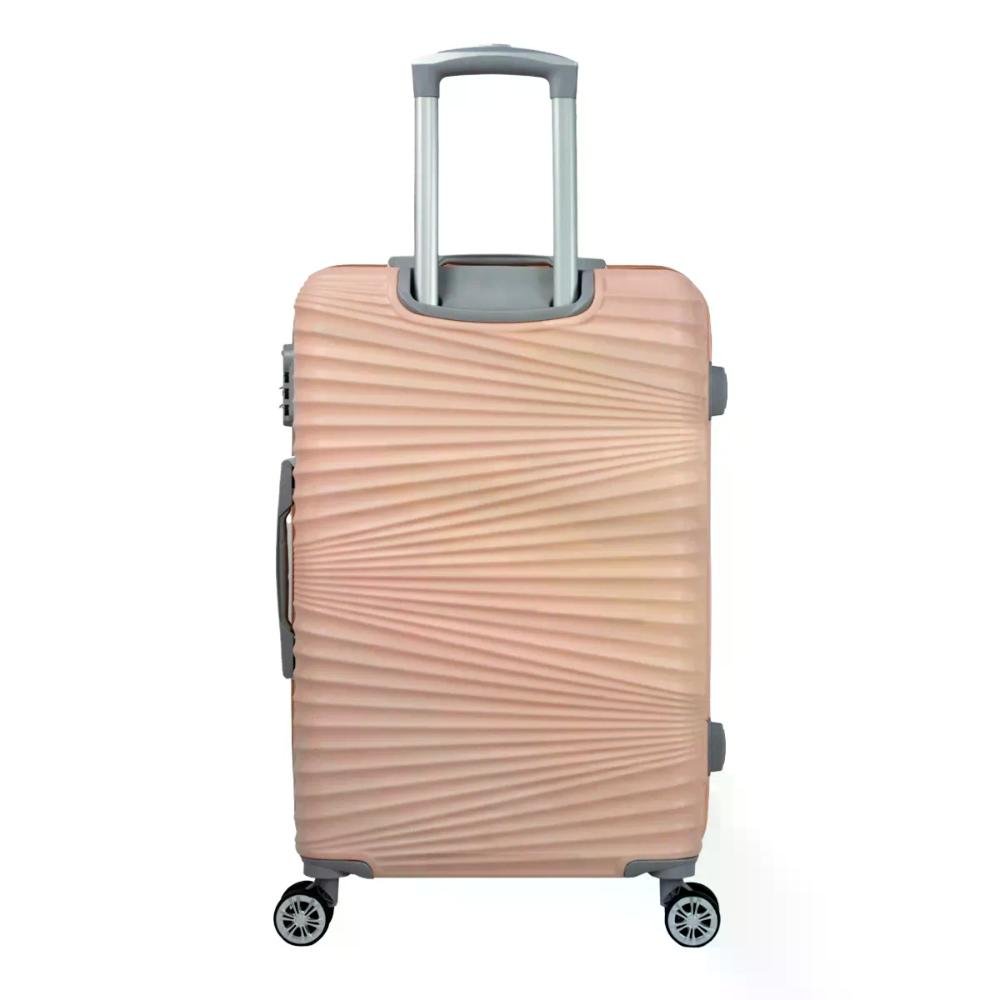 Mala Grande 32kg Rígida Rodas Giro 360º Hamburgo Stradda  Rosa 2