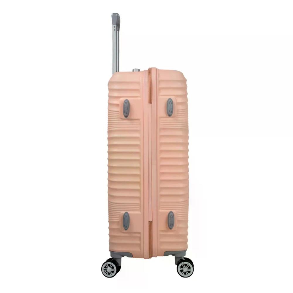 Mala Grande 32kg Rígida Rodas Giro 360º Hamburgo Stradda  Rosa 4