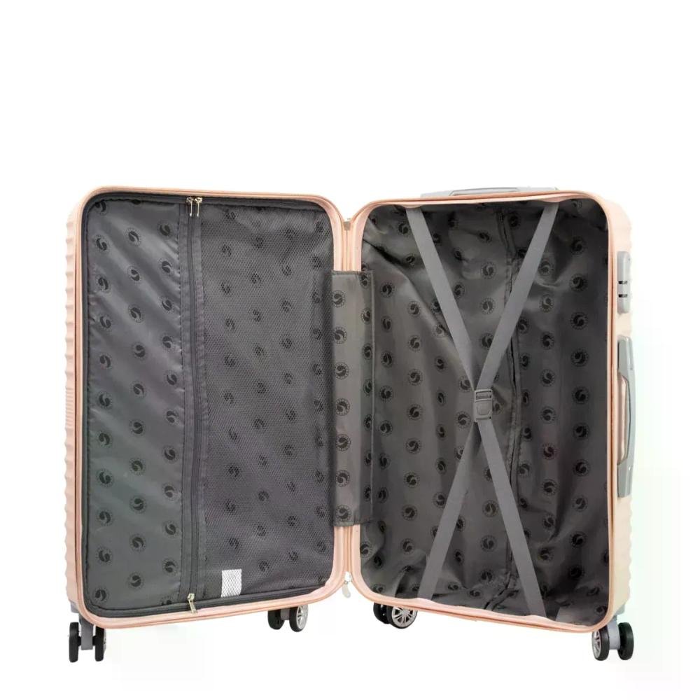 Mala Grande 32kg Rígida Rodas Giro 360º Hamburgo Stradda  Rosa 5