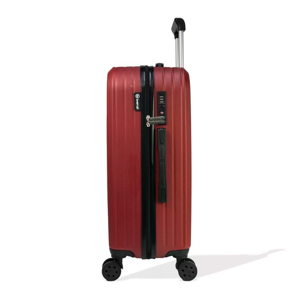Mala Grande 32kg Rígida Rodas Giro 360º Hamburgo Stradda Vermelho 3