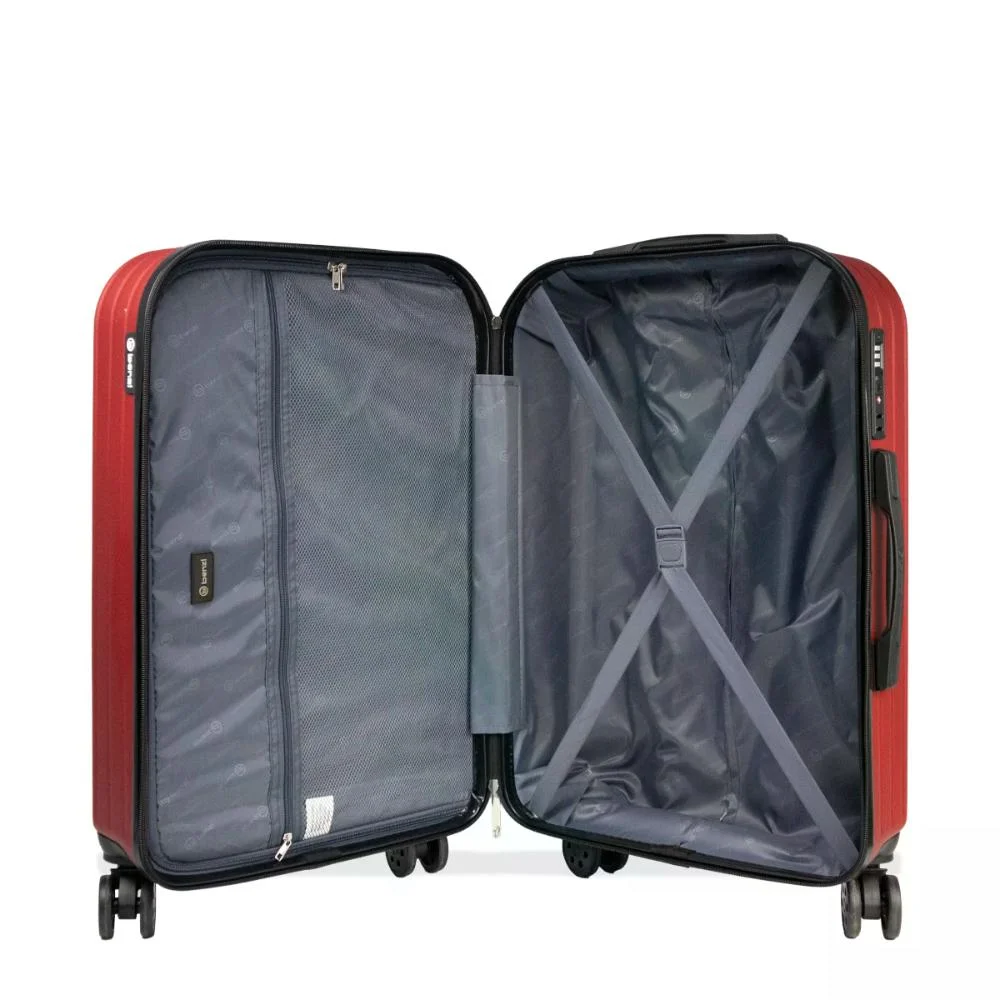 Mala Grande 32kg Rígida Rodas Giro 360º Hamburgo Stradda Vermelho 5