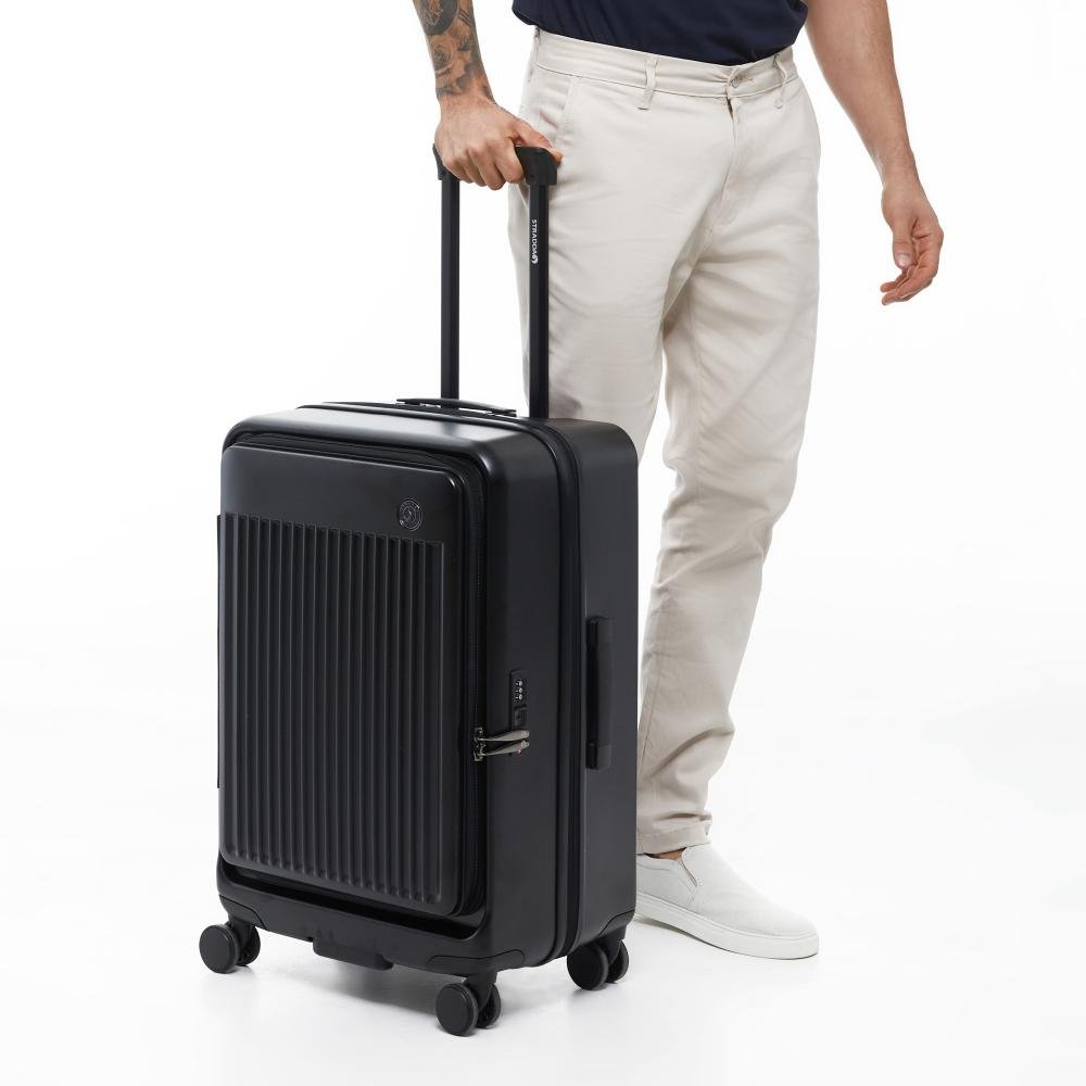 Mala Média 23kg com Rodas Giro 360º Policarbonato Monte Carlo Le Postiche Preto 2