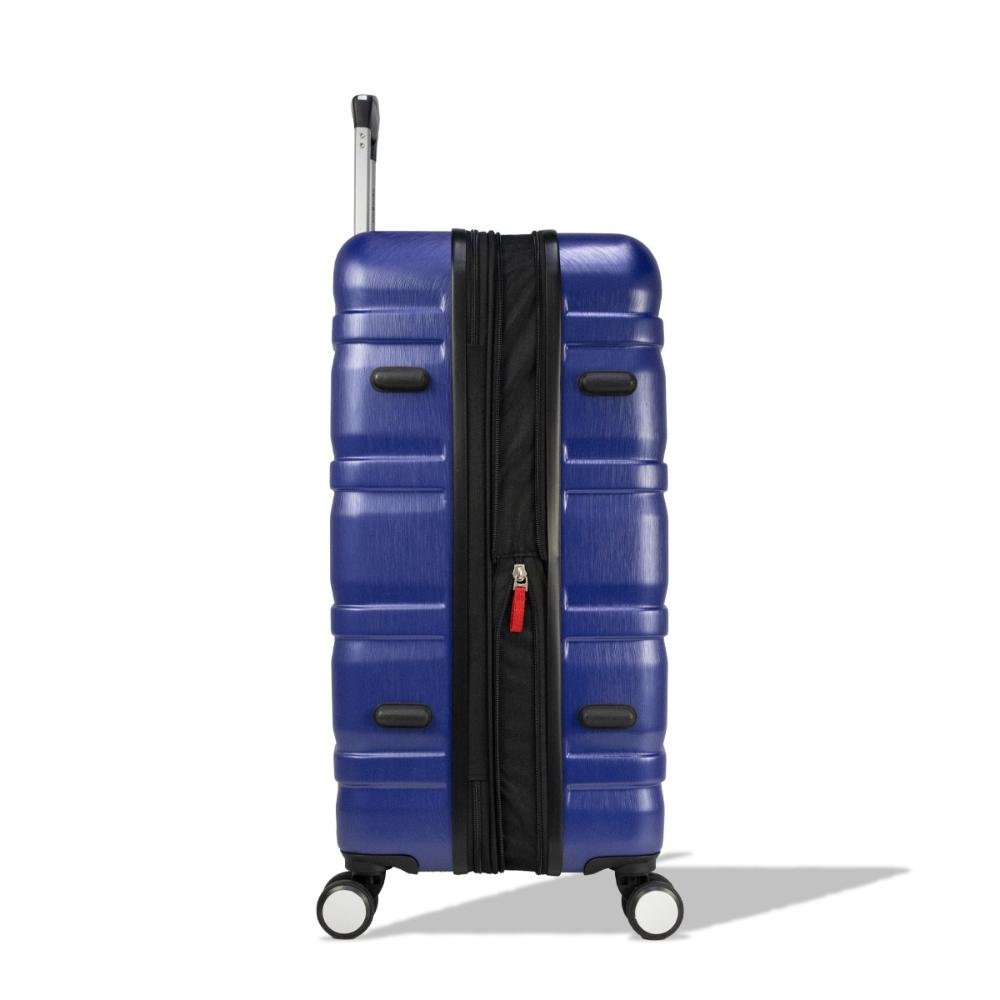 Mala Média 23kg Rígida Rodas Giro 360° Rockspin Samsonite Azul 3