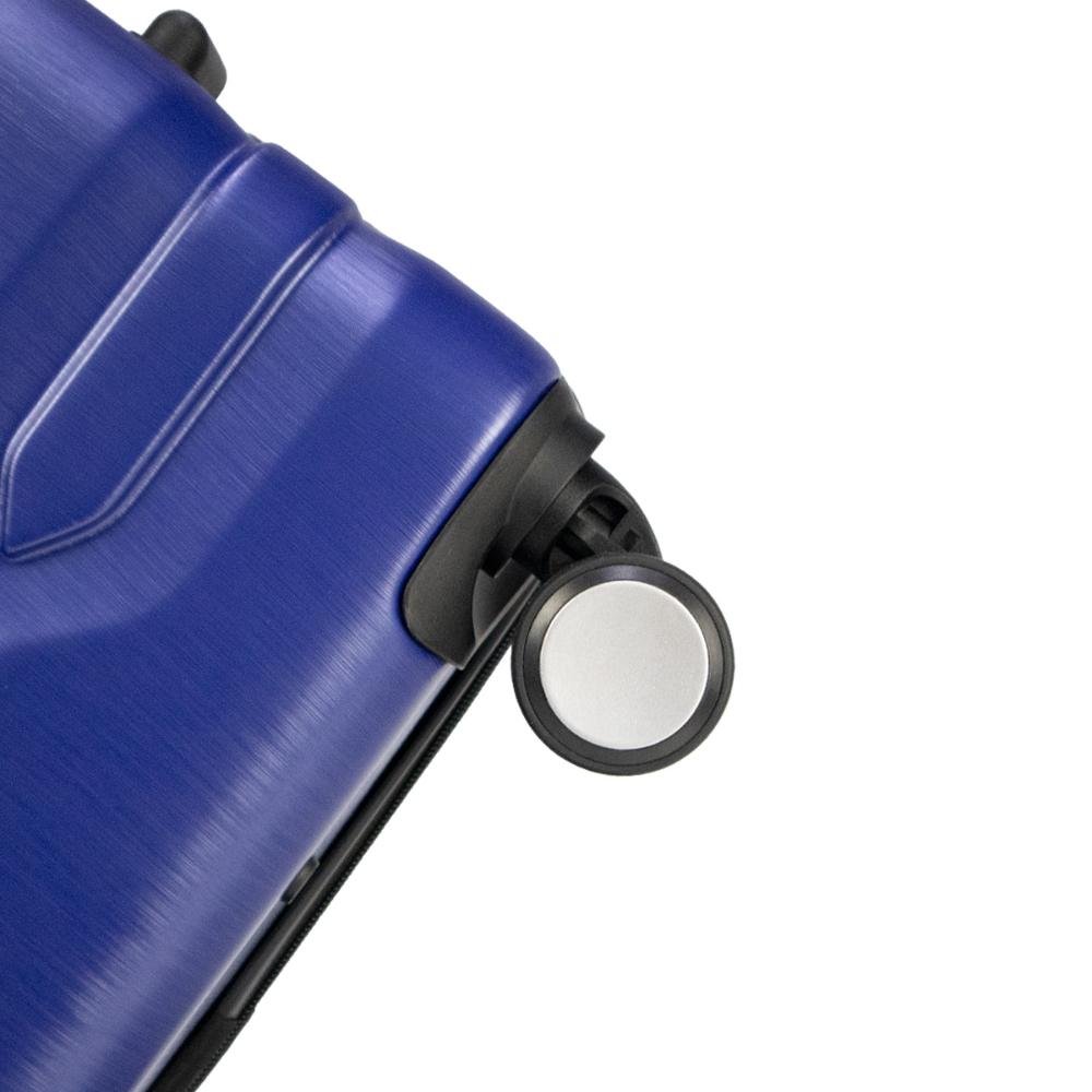 Mala Média 23kg Rígida Rodas Giro 360° Rockspin Samsonite Azul 9