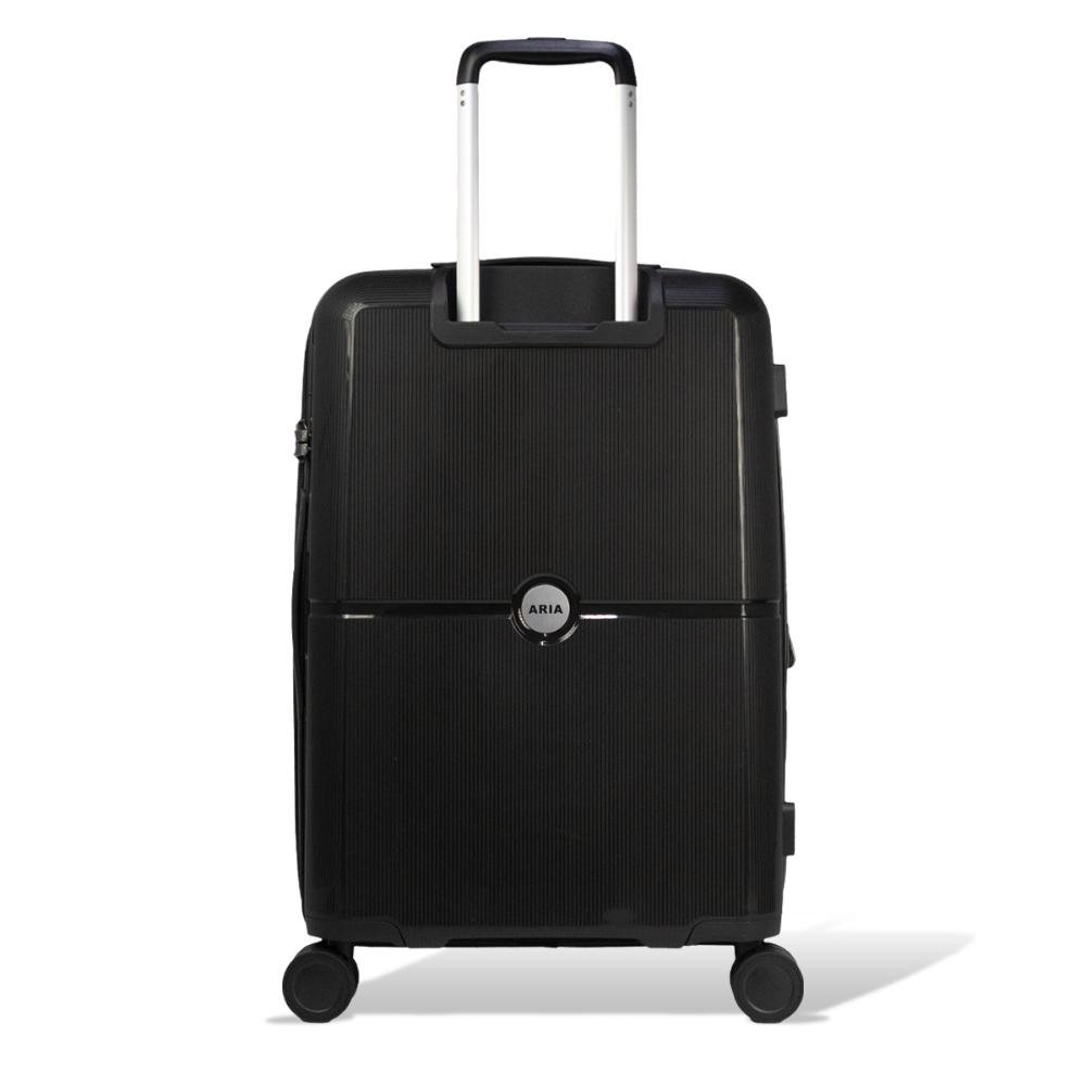 Mala Grande 32Kg Polipropileno Rodas Giro 360° Fusion Line Echolac Preto 2