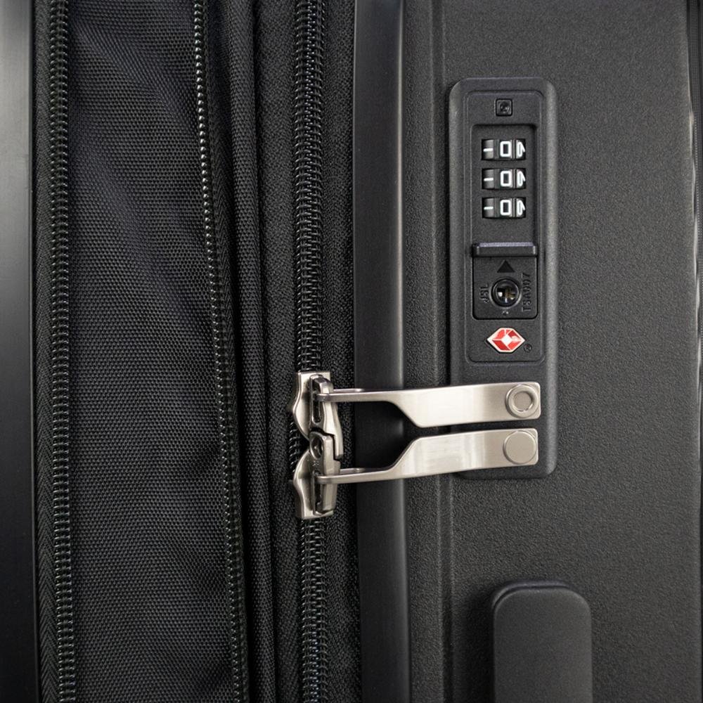 Mala Grande 32Kg Polipropileno Rodas Giro 360° Fusion Line Echolac Preto 8