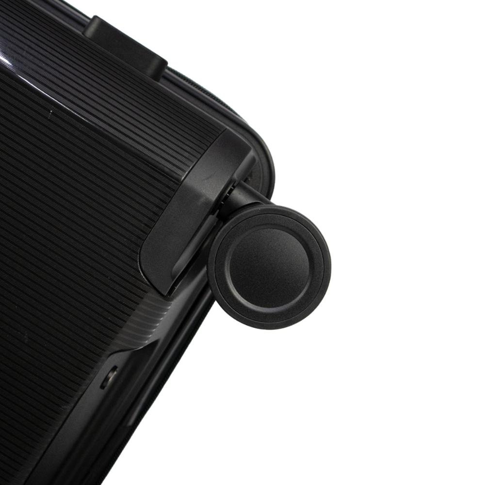 Mala Grande 32Kg Polipropileno Rodas Giro 360° Fusion Line Echolac Preto 9