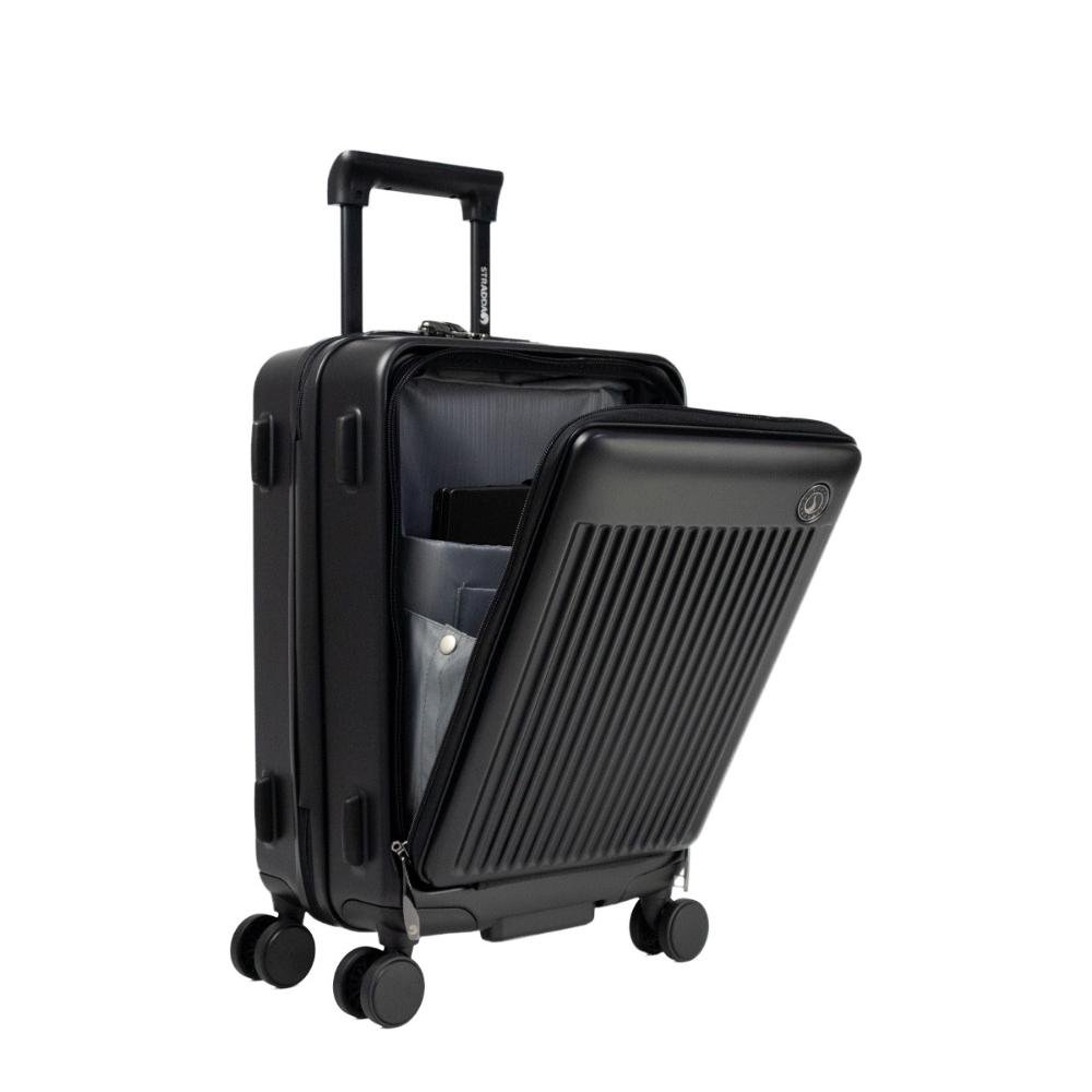 Mala Pequena de Bordo 10kg Policarbonato com Rodas 360º Monte Carlo Stradda Preto 6