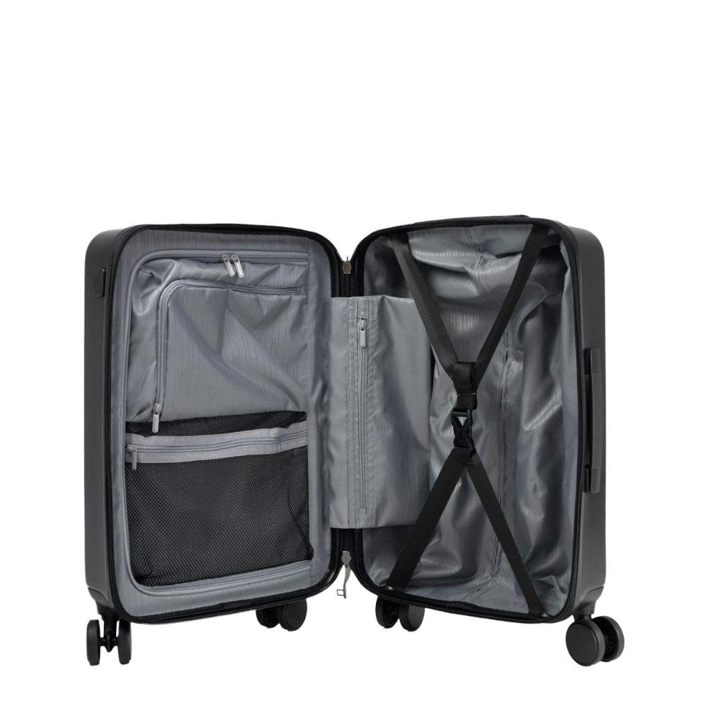 Mala Pequena de Bordo 10kg Policarbonato com Rodas 360º Monte Carlo Stradda Preto 7