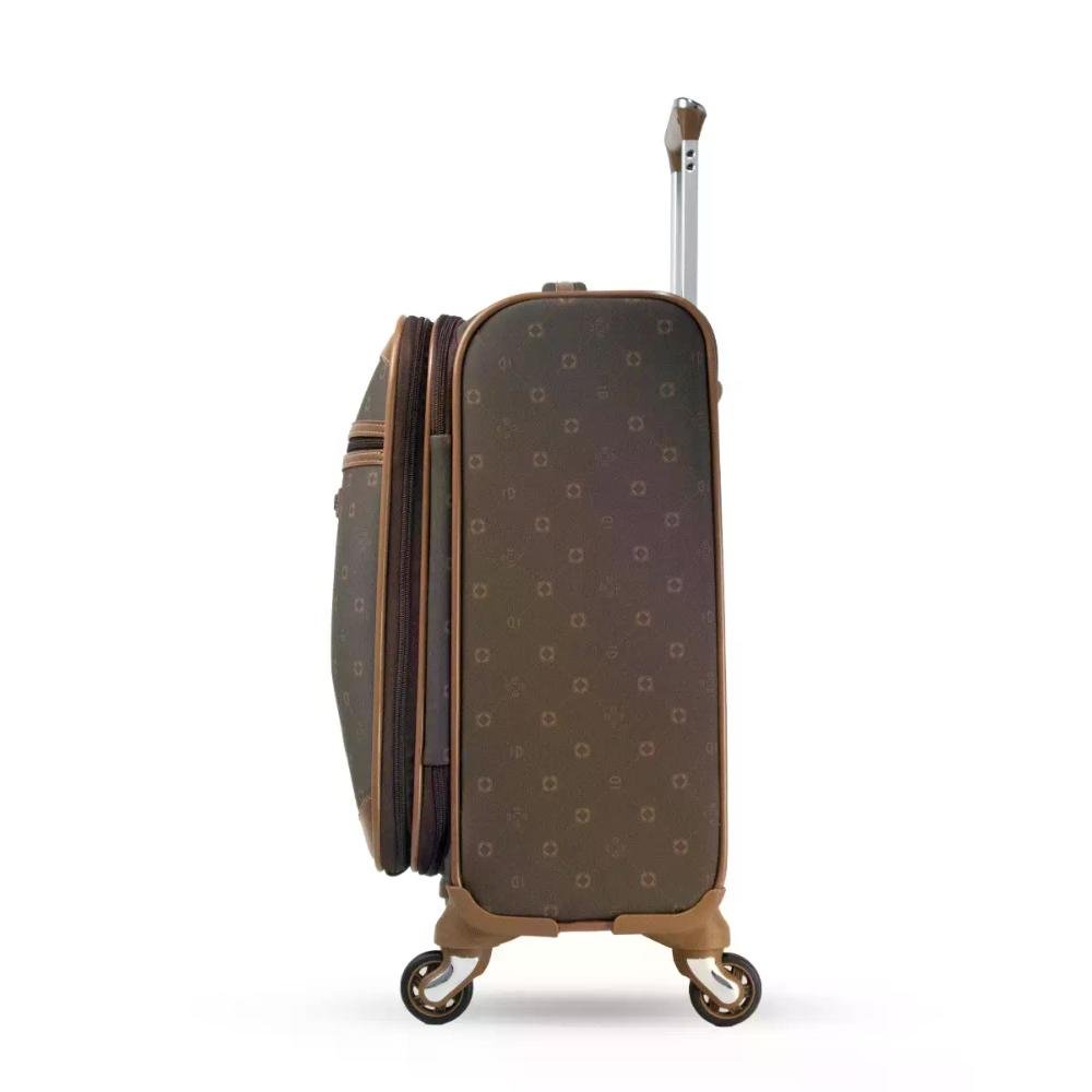 Mala Pequena de Bordo 10kg com Porta Notebook Monograma Le Postiche Café 6