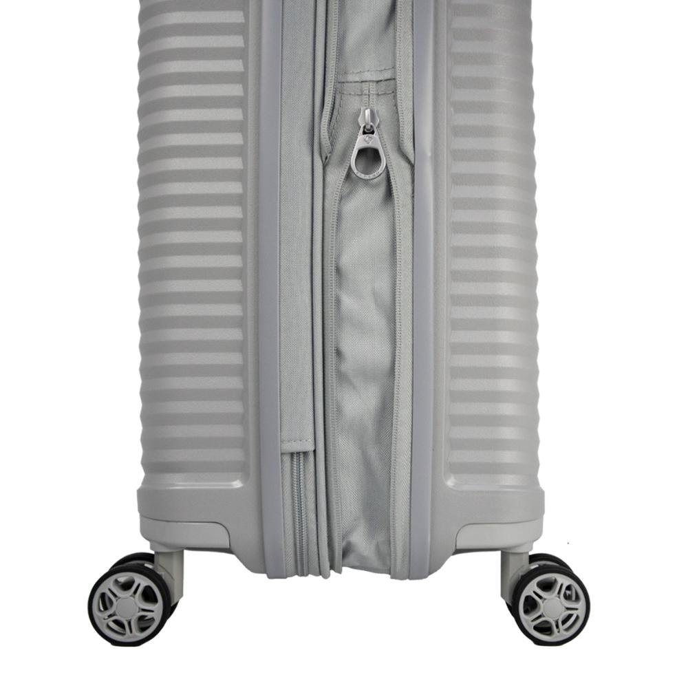 Mala Pequena de Bordo 10kg Polipropileno Rodas Giro 360° Varro Samsonite Cinza 8