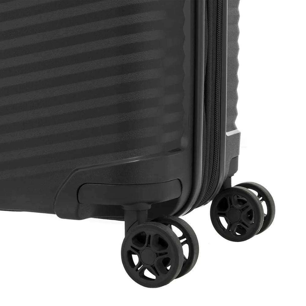 Mala Pequena de Bordo 10kg Polipropileno Rodas Giro 360° Varro Samsonite Preto 6