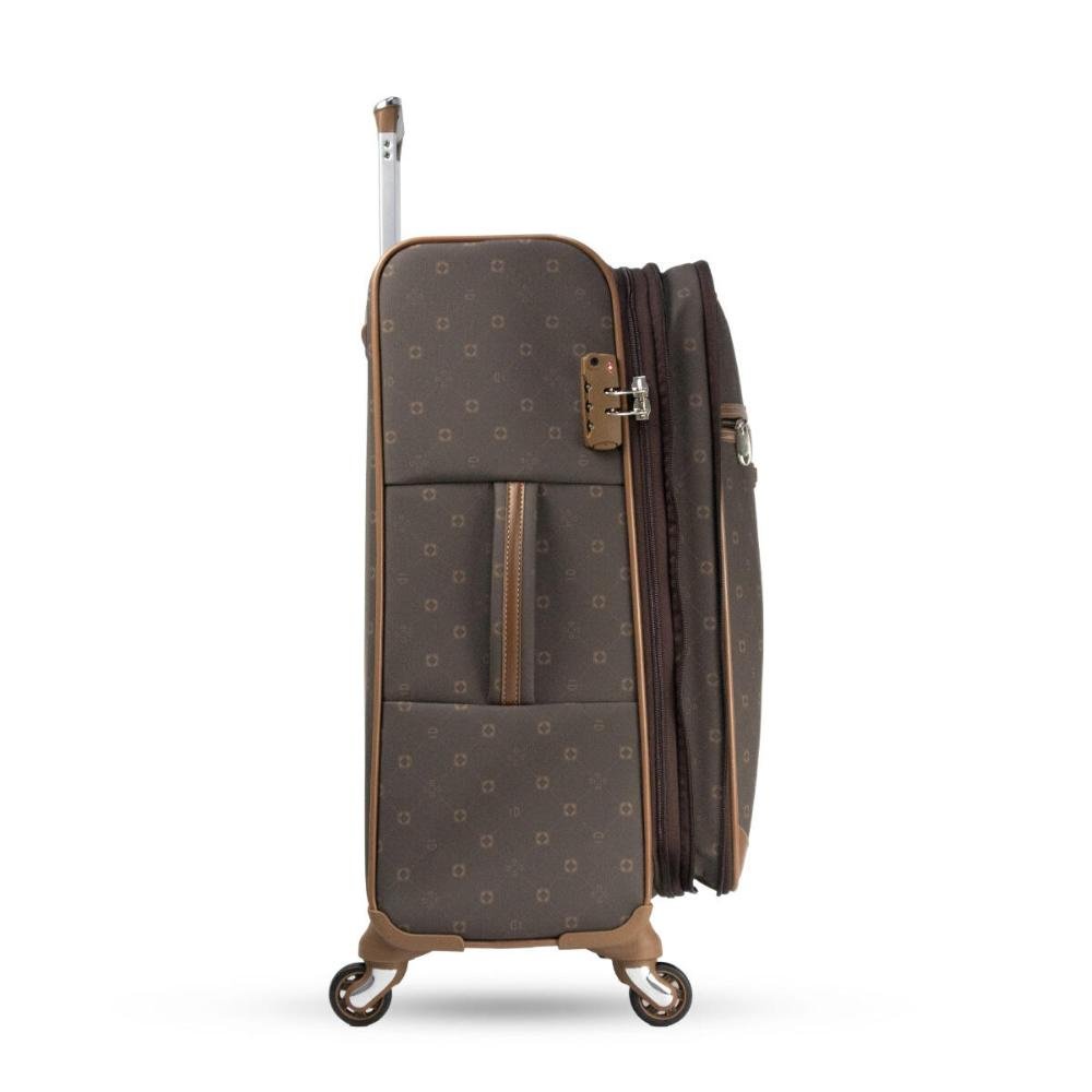 Mala Média 23kg com Rodas Fixas Monograma Le Postiche Café 4