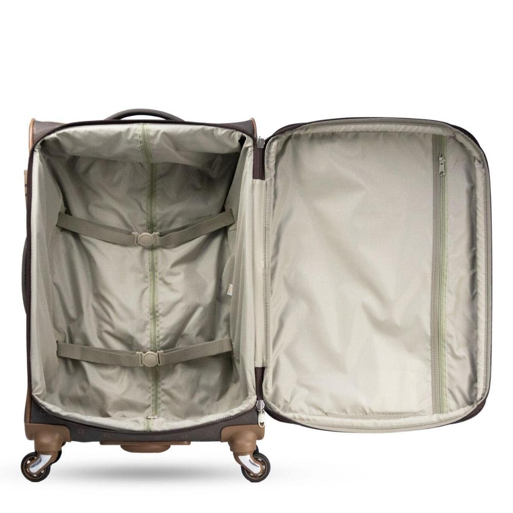 Mala Média 23kg com Rodas Fixas Monograma Le Postiche Café 6