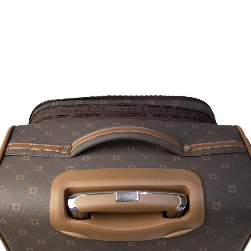 Mala Média 23kg com Rodas Fixas Monograma Le Postiche Café 9