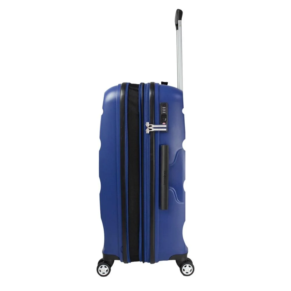 Mala Grande 32kg Polipropileno Rodas Giro 360º Spin Air Samsonite Azul 3