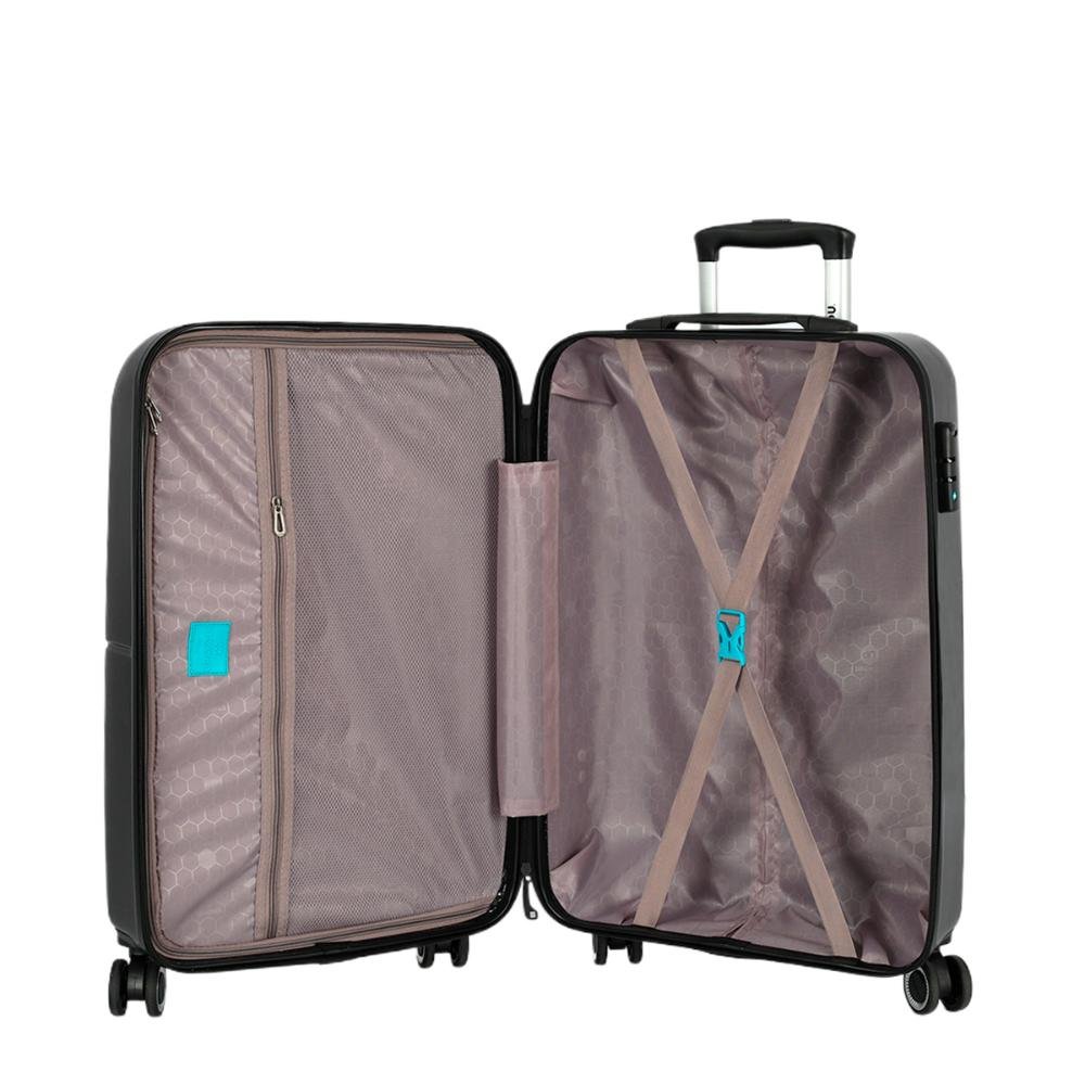 Mala Pequena de Bordo 10kg Rígida com Rodas Giro 360º Pop Up4You Preto 4