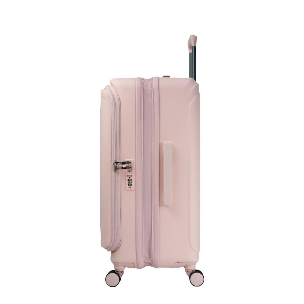 Mala Média 23kg Rígida com Rodas 360º Eco Line Echolac Rosa Claro 3