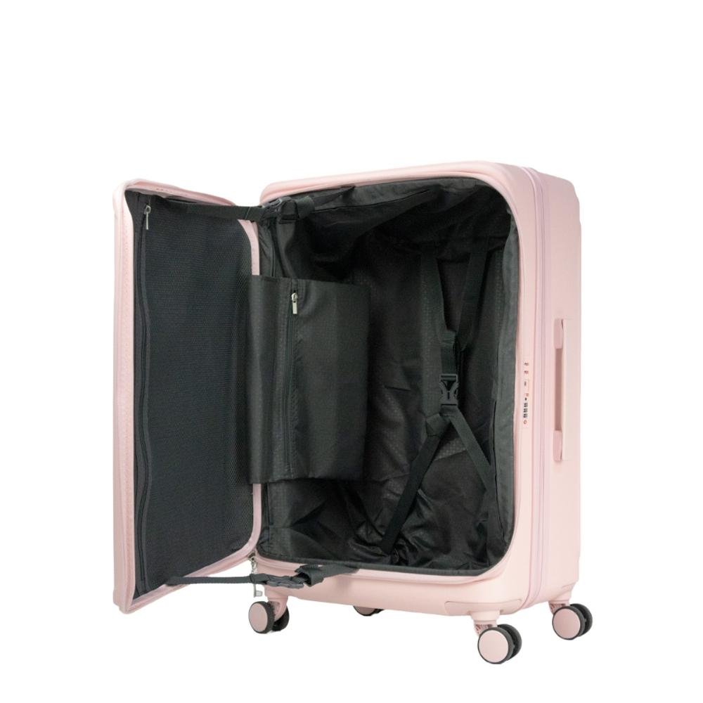 Mala Média 23kg Rígida com Rodas 360º Eco Line Echolac Rosa Claro 5