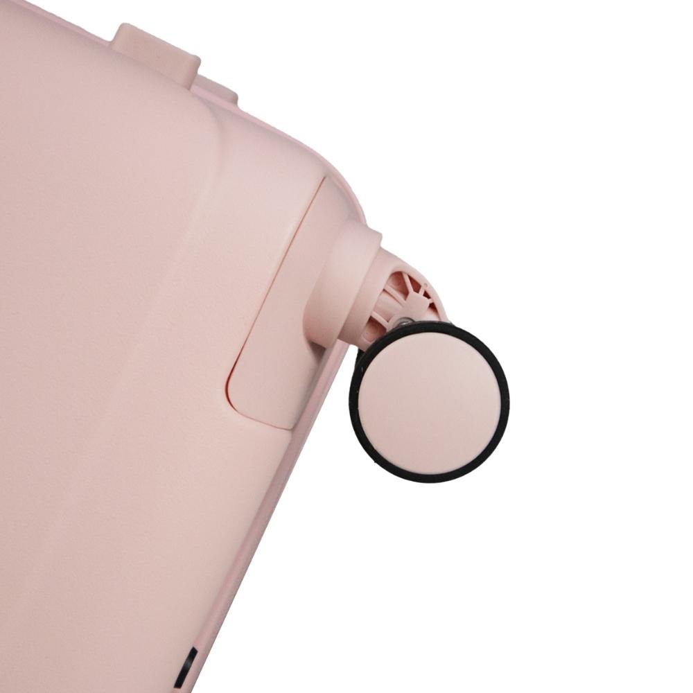 Mala Média 23kg Rígida com Rodas 360º Eco Line Echolac Rosa Claro 6