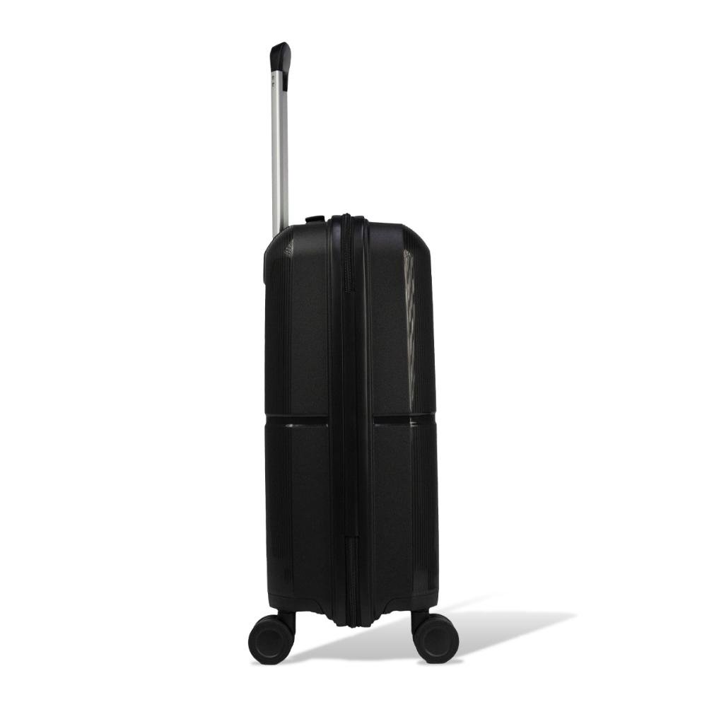 Mala Pequena de Bordo 10Kg Polipropileno Rodas Giro 360° Fusion Line Echolac Preto 4