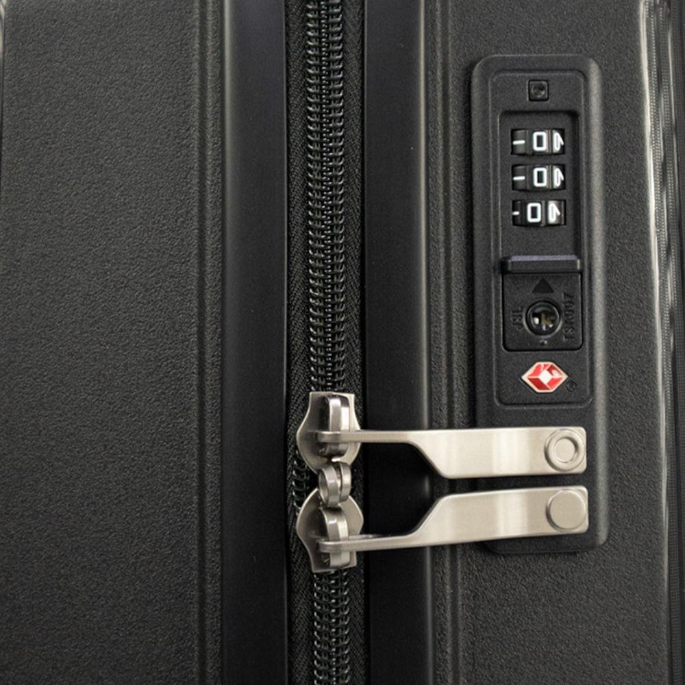 Mala Pequena de Bordo 10Kg Polipropileno Rodas Giro 360° Fusion Line Echolac Preto 6