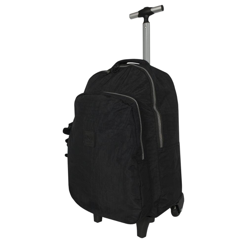 Mochila de Rodinha Crinkle Juvenil Luxcel Preto 2