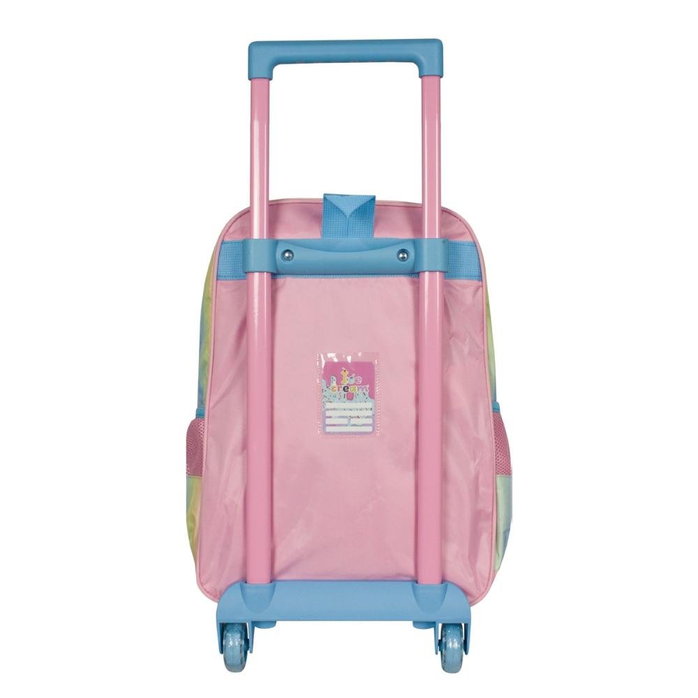 Mochila de Rodinha Ice Cream Infantil Luxcel Rosa 3