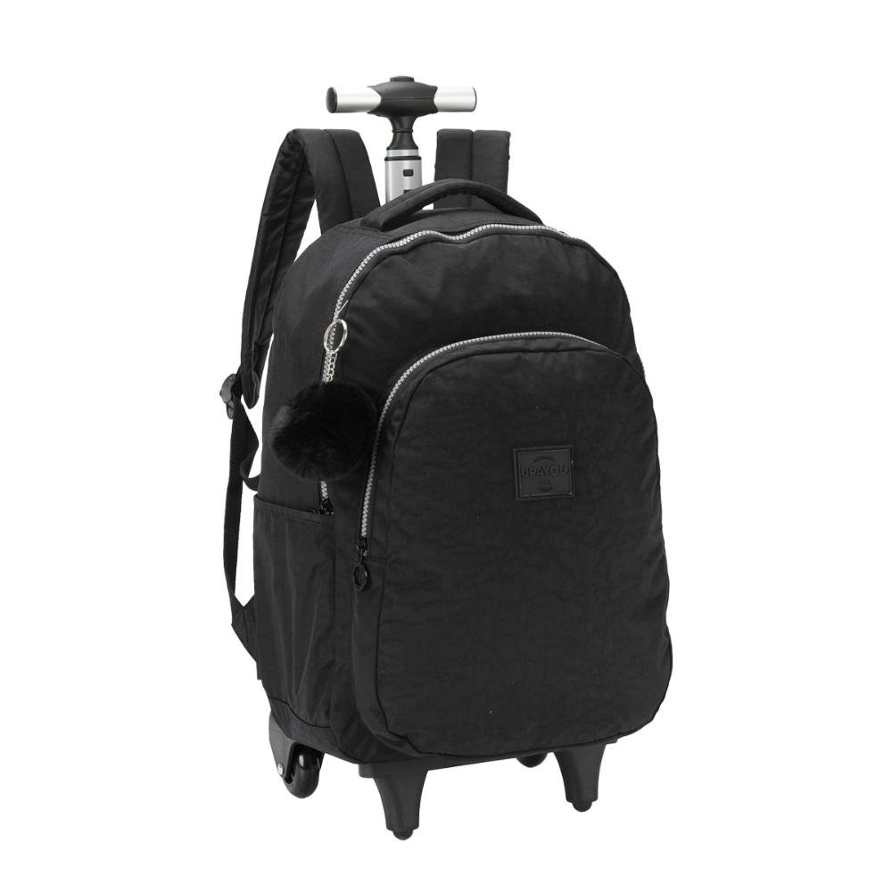 Mochila de Rodinha Juvenil Crinkle MC47152UP Up4you Preto 2