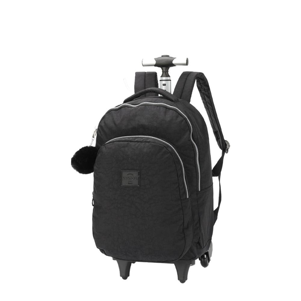 Mochila de Rodinha Juvenil Crinkle MC47152UP Up4you Preto 3