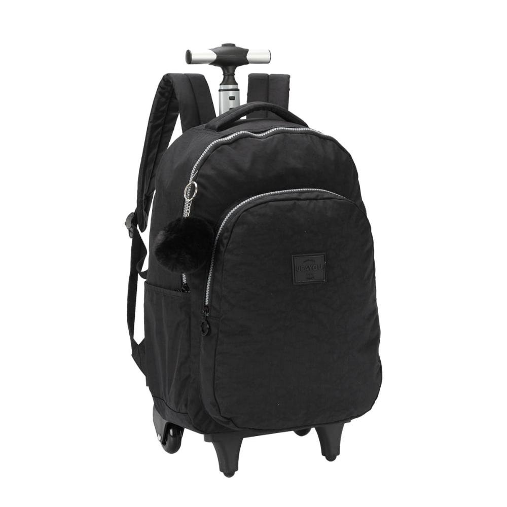 Mochila de Rodinha Juvenil Crinkle MC47152UP Up4you Preto 8