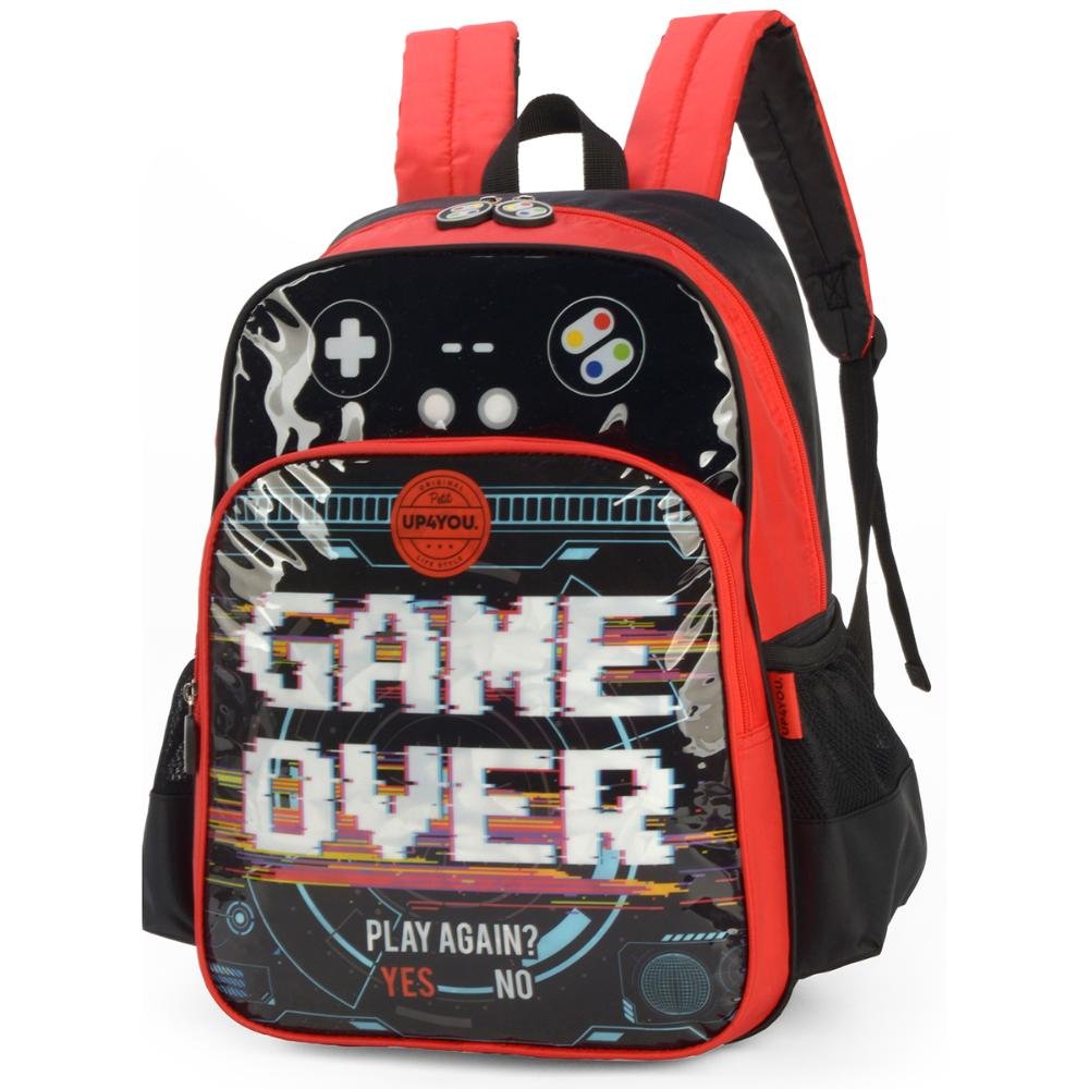 Mochila Game Infantil IS39891UP Luxcel Preto 2