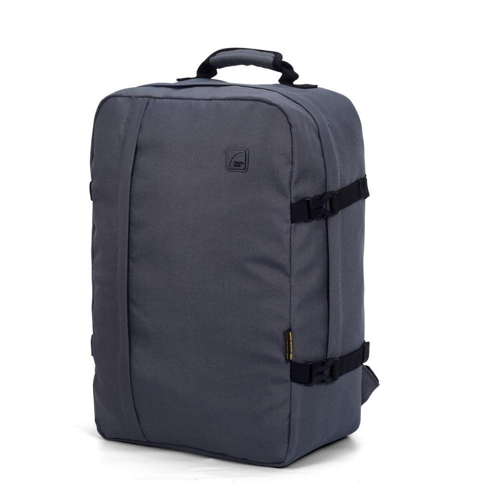 Mochilla Notebook 15,4'' Masculina Trekker Travel Blue Cinza 3