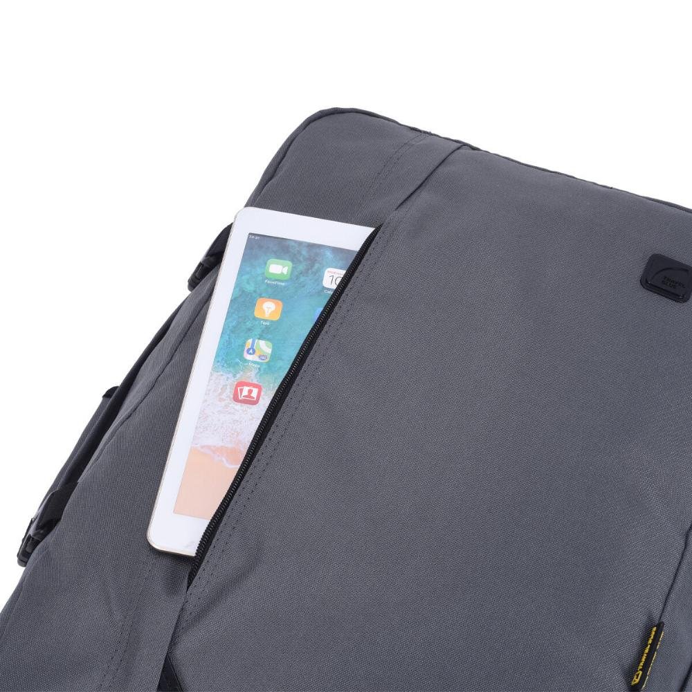 Mochilla Notebook 15,4'' Masculina Trekker Travel Blue Cinza 8