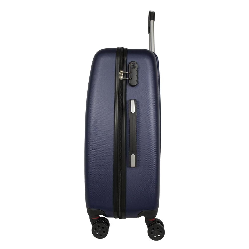 Mala de Viagem Média 23kg Rígida Rodas Giro 360° Verona Stradda Azul Marinho 3
