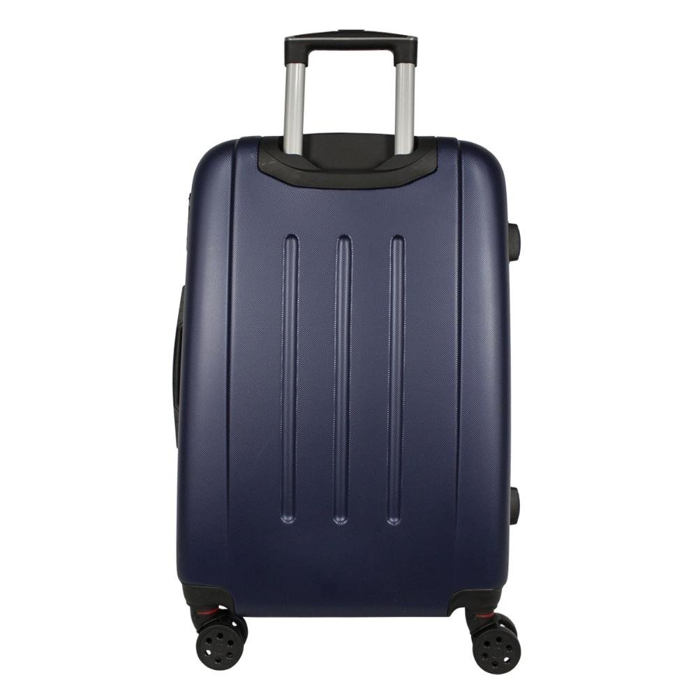 Mala de Viagem Média 23kg Rígida Rodas Giro 360° Verona Stradda Azul Marinho 4