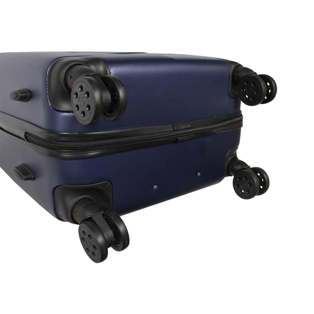 Mala de Viagem Média 23kg Rígida Rodas Giro 360° Verona Stradda Azul Marinho 6