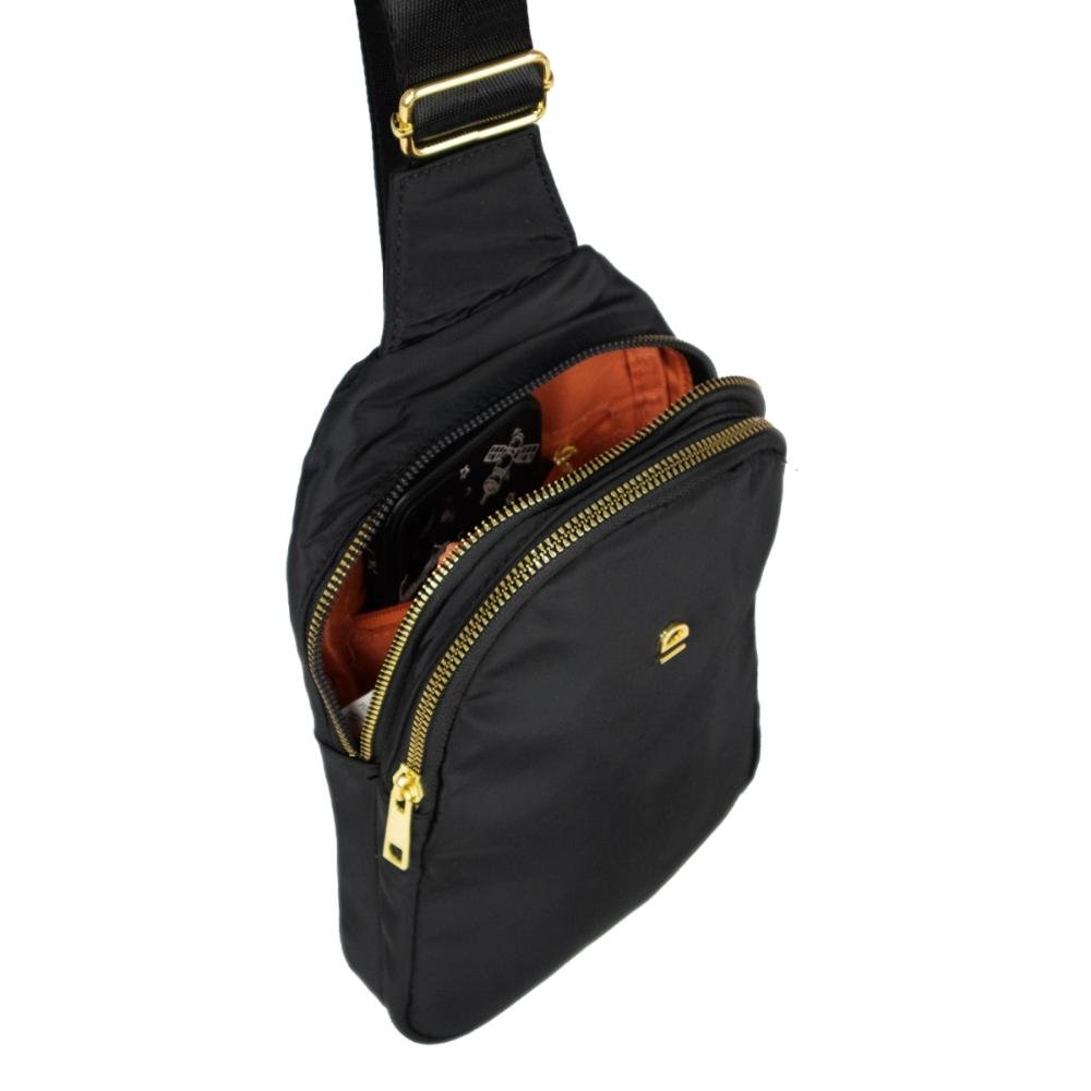 Mochila Transversal Sport LPN0021-09B Let's Go Preto 4