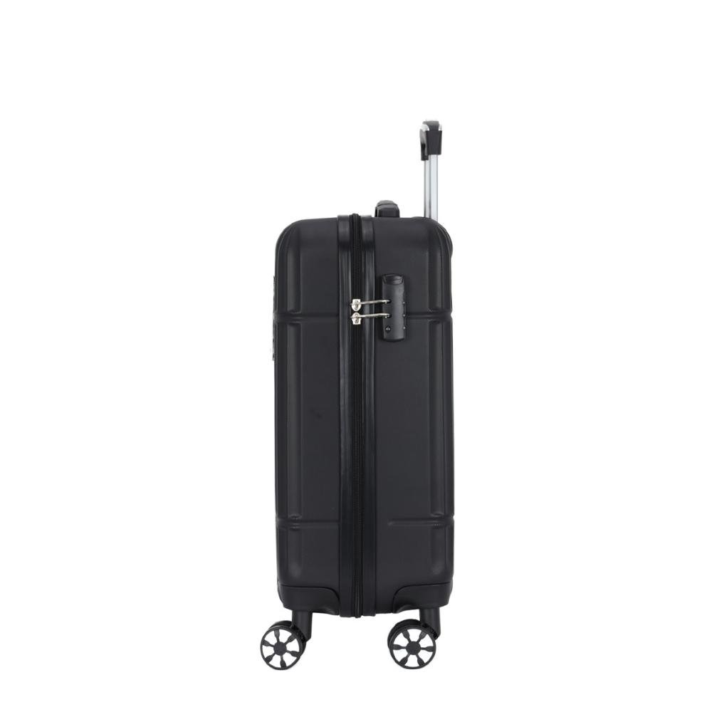 Mala de Viagem Pequena 10Kg Rígida Rodas Giro 360º Shenzhen Polo King Preto 3