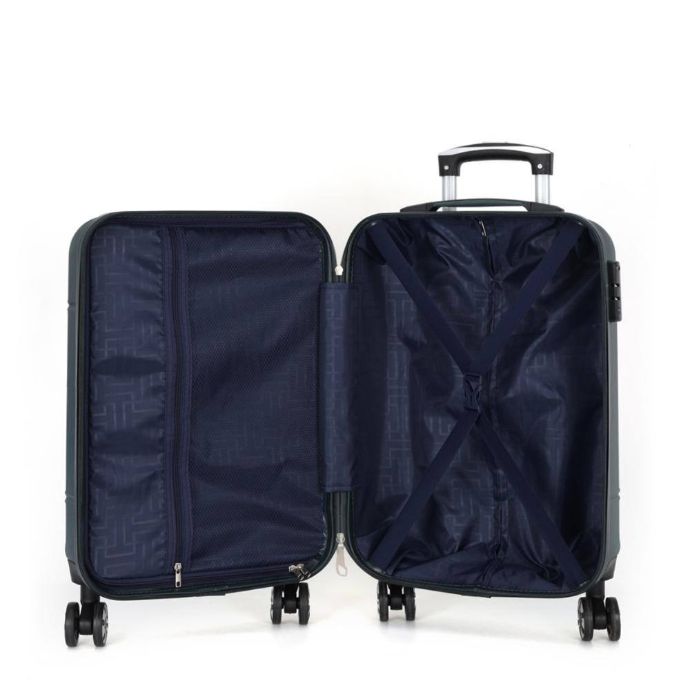 Mala de Viagem Pequena 10Kg Rígida Rodas Giro 360º Shenzhen Polo King Verde 4