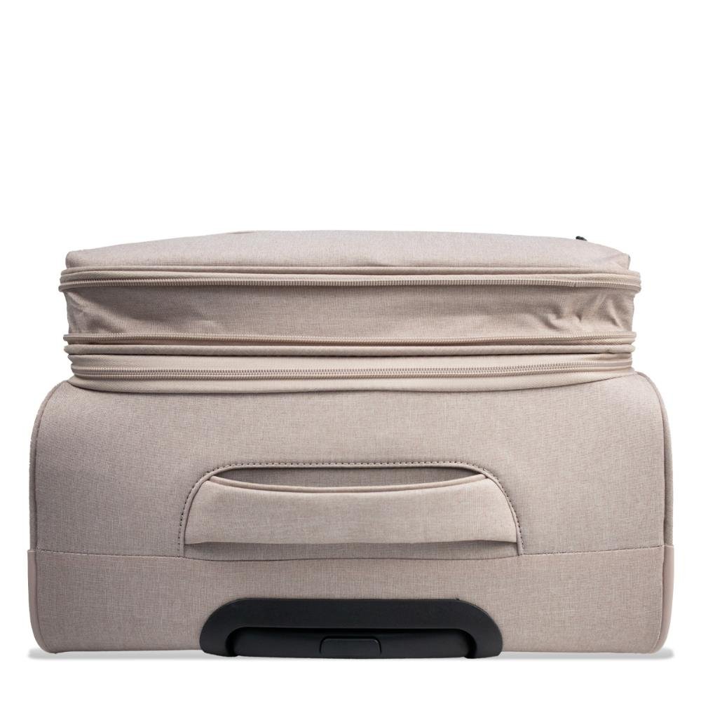 Mala Grande 32kg Poliéster com Rodas Giro 360º Soft Line Echolac Bege 8